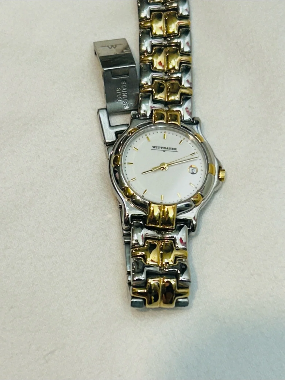 Women's Two-Tone Gold and Silver Bracelet Watch